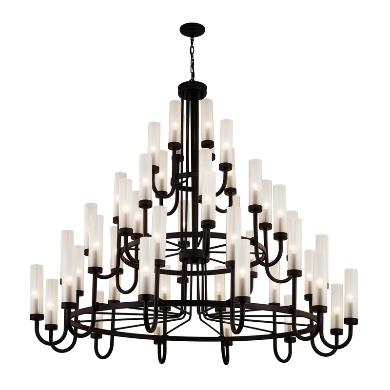 48 Light Chandelier from the Anchor Collection in Dark Bronze Finish by Justice Designs