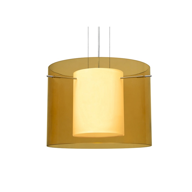 Besa 1KG-G00707-LED-SN Pahu One Light Pendant Satin Nickel