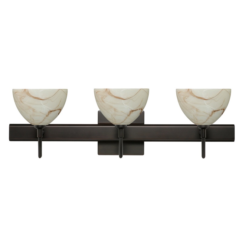 Besa 3SW-467983-BR-SQ Brella Three Light Wall Sconce Bronze