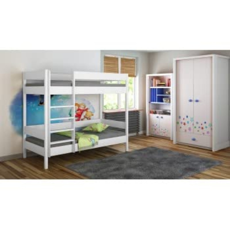 Children’s Beds Home Letti a Castello – Bambini Bambini Juniors Singolo Senza Materasso e Senza cassetti (180×90, Bianco)