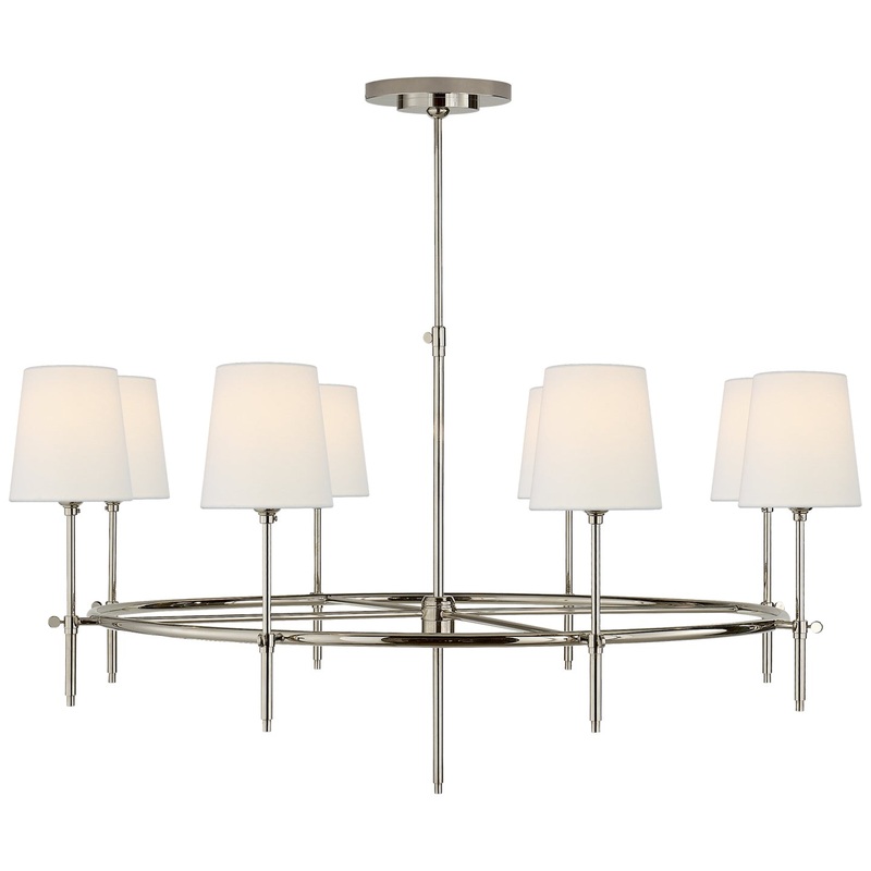 Eight Light Chandelier from the Bryant Collection in Polished Nickel Finish by Visual Comfort Signature