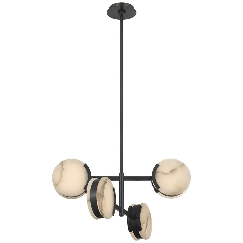 LED Semi-Flush Mount from the Melange Collection in Bronze Finish by Visual Comfort Signature