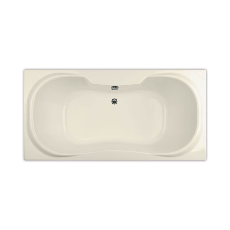MAAX 101227-091-004-000 Cambridge 72 x 36 Acrylic Drop-in Center Drain 10 Microjets Bathtub in Bone