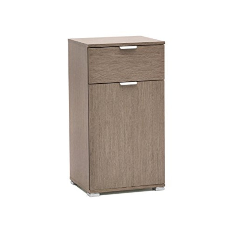 MeMi Me311RG Comodino, Legno, Rovere Grigio, 38x12x85 cm