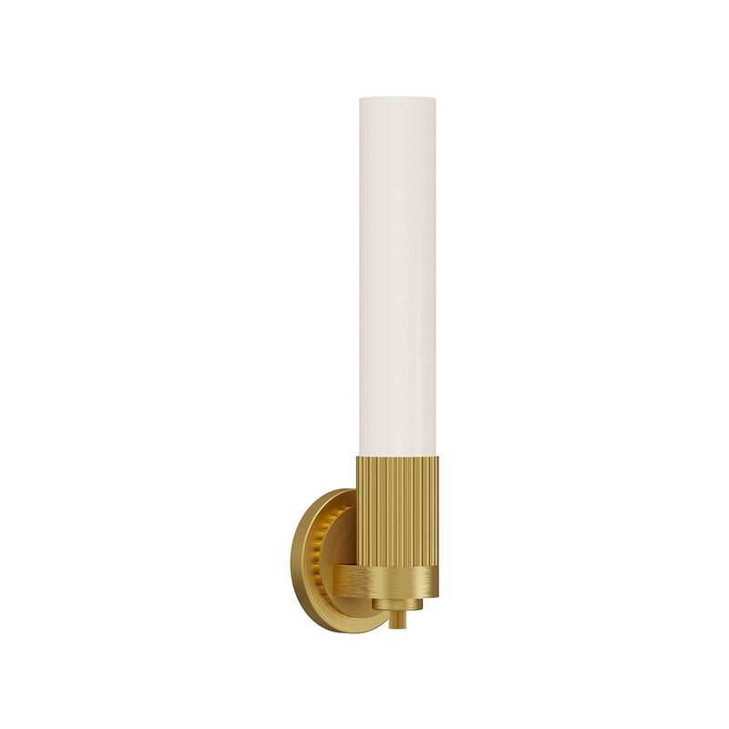 One Light Wall Sconce from the Rue Collection in Brushed Gold|Matte Black/Brushed Gold|Warm Bronze Finish by Alora
