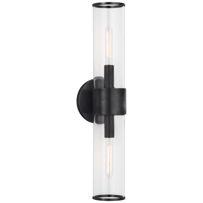 Two Light Wall Sconce from the Liaison Collection in Bronze Finish by Visual Comfort Signature