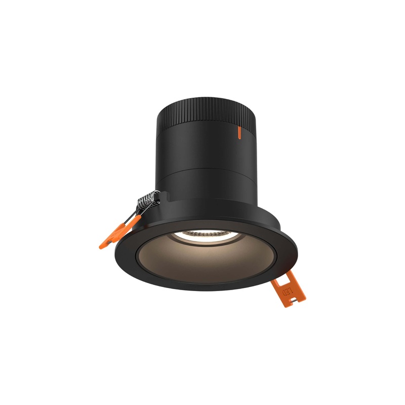 3″ Modular Downlight Black with Black Trim 35 Degrees Regressed