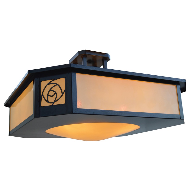 Arroyo SCCM-21CR-BZ Saint Clair Four Light Semi-Flush Mount Bronze