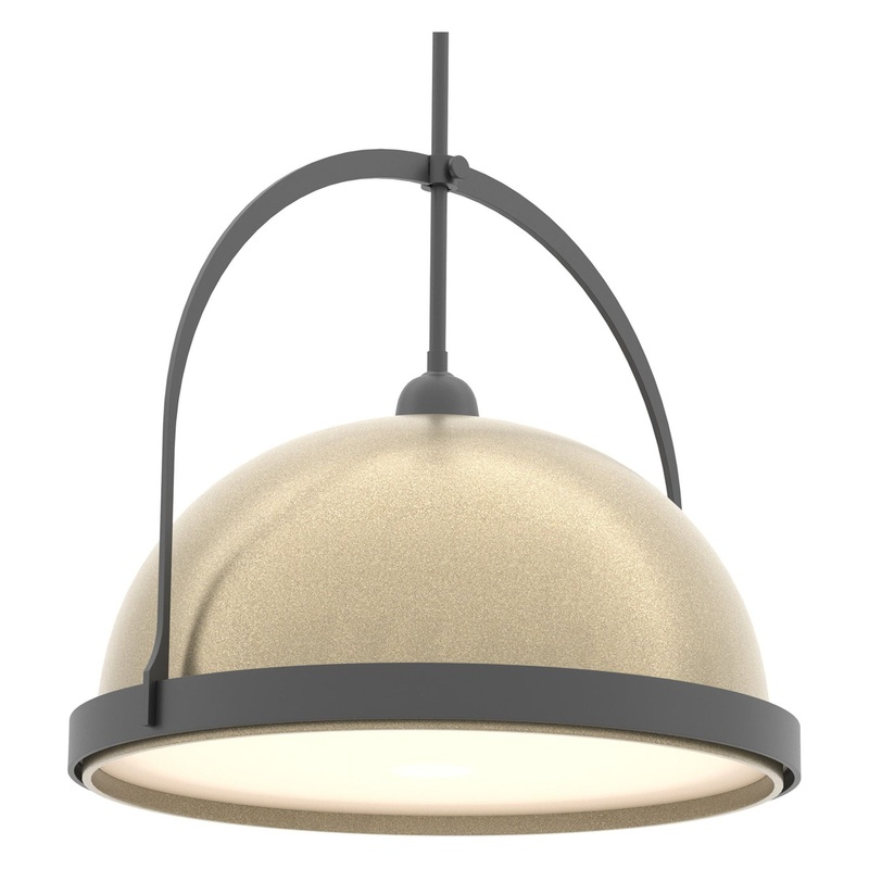 Atlas Large Pendant Black Soft Gold