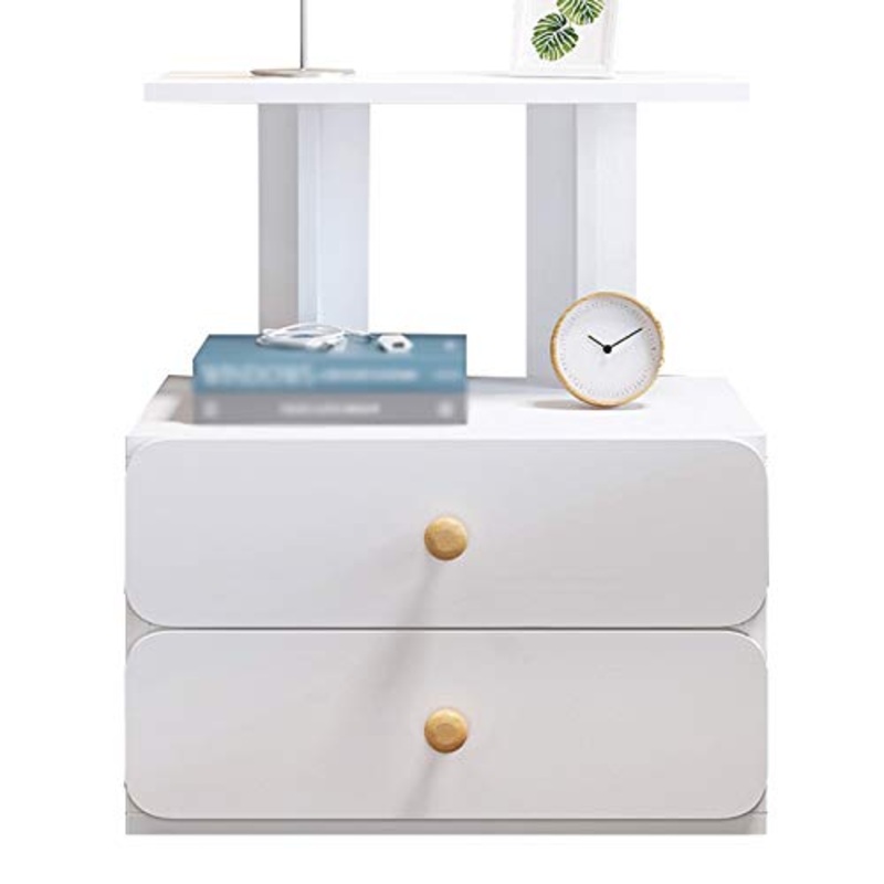 Comodino 2 strati Desktop Storage 2-cassetti Semplice Ed Economico Camera Da Letto Creativo Armadio 40X29X50CM FANJIANI
