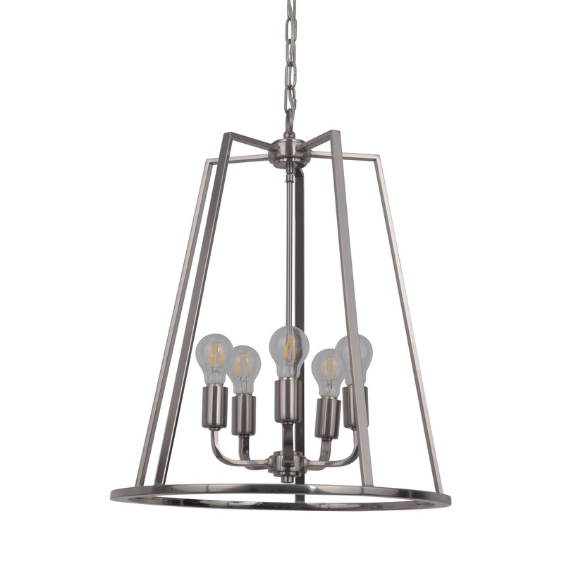 Craftmade 45935-PLN Arc Five Light Foyer Pendant Polished Nickel (Discontinued)