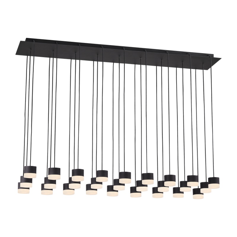 Gable Alabaster 27-Light Chandelier Nightshade Black