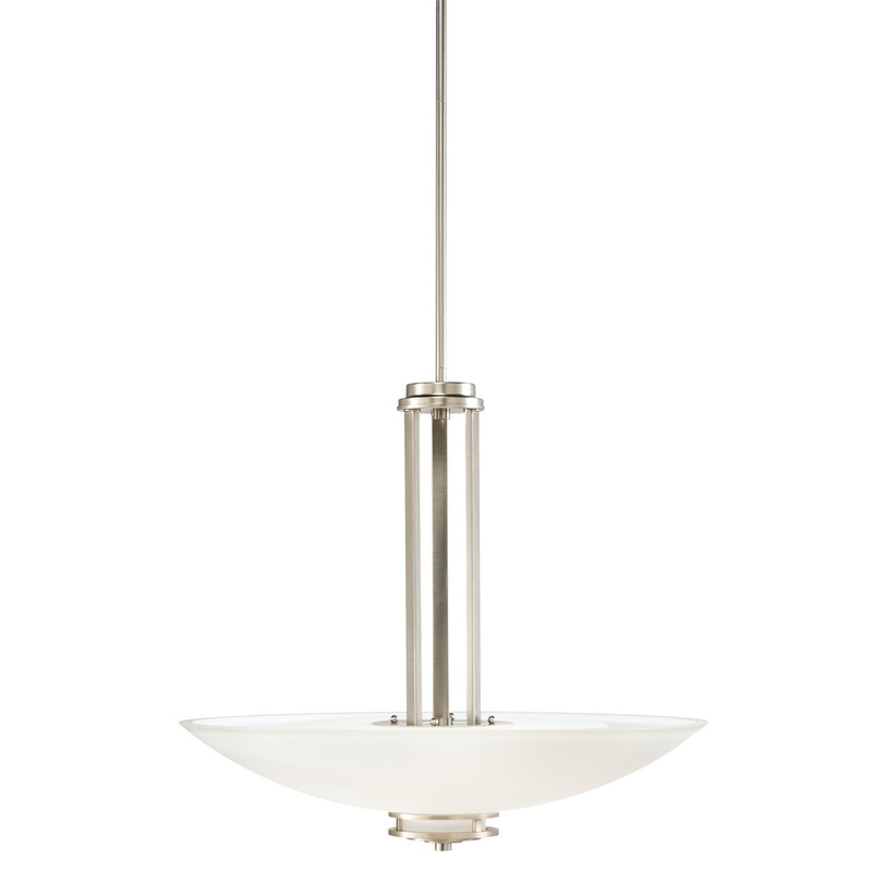 Kichler 3275NI Three Light Pendant, Brushed Nickel