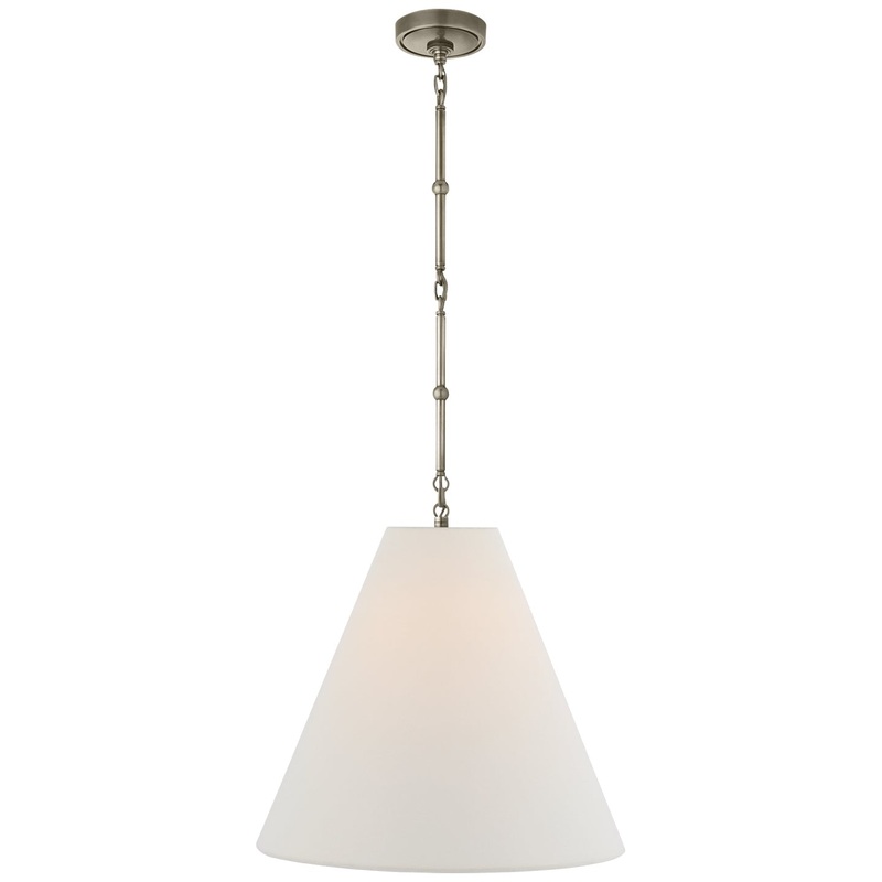 One Light Hanging Lantern from the Goodman Collection in Antique Nickel Finish by Visual Comfort Signature