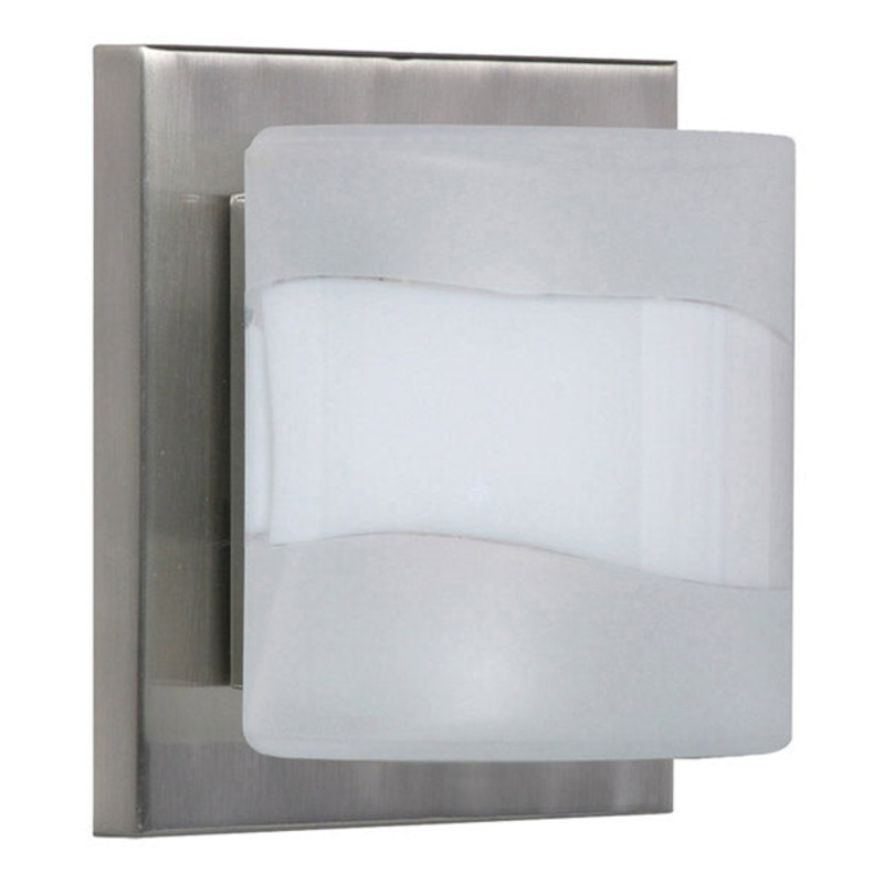 One Light Wall Sconce from the Paolo Collection in Satin Nickel Finish by Besa