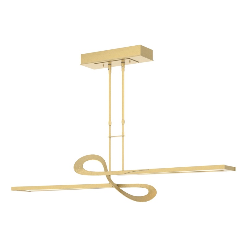 Switchback LED Pendant Modern Brass