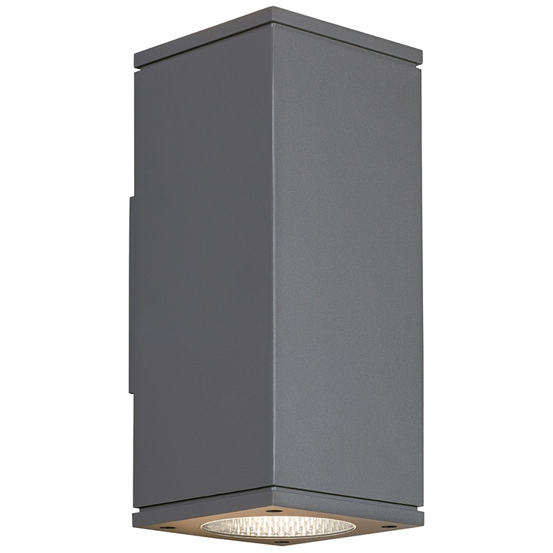 Tegel 12 Outdoor Wall Up & Downlight Charcoal 3000K / 36-Degree Beam (Up) / 36-Degree Beam (Down) None