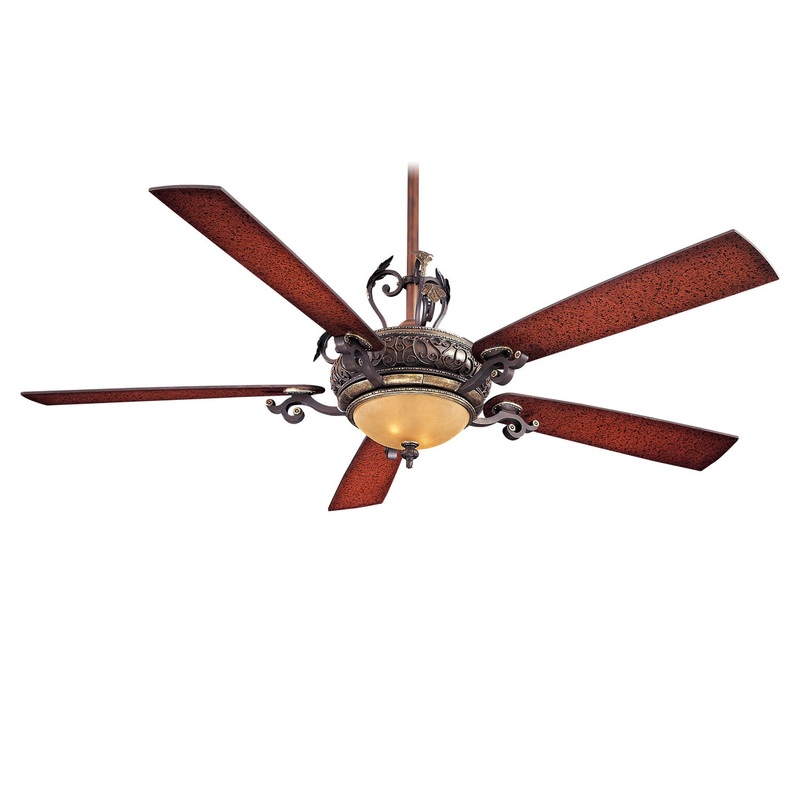 5-blade Napoli-Ii 68″ Ceiling Fan by Minka Aire (Dry Rated) Sterling Walnut/Sterling Walnut
