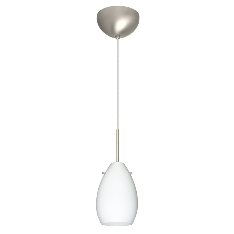 Besa 1BC-171307-HAL-SN Pera One Light Pendant Satin Nickel (Discontinued)