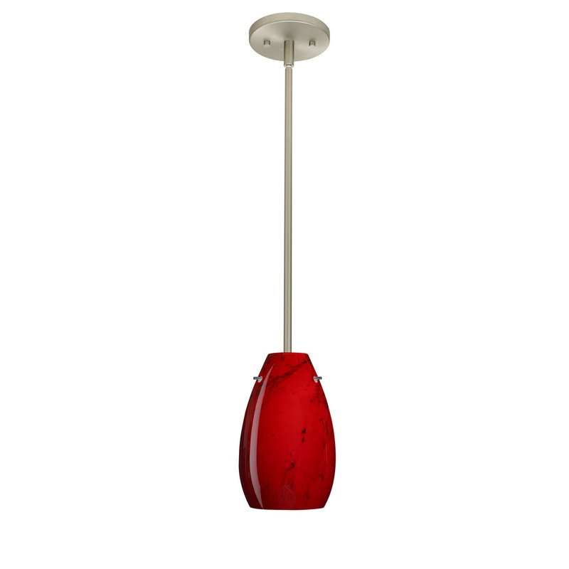 Besa 1TT-4126MA-SN Pera One Light Pendant Satin Nickel
