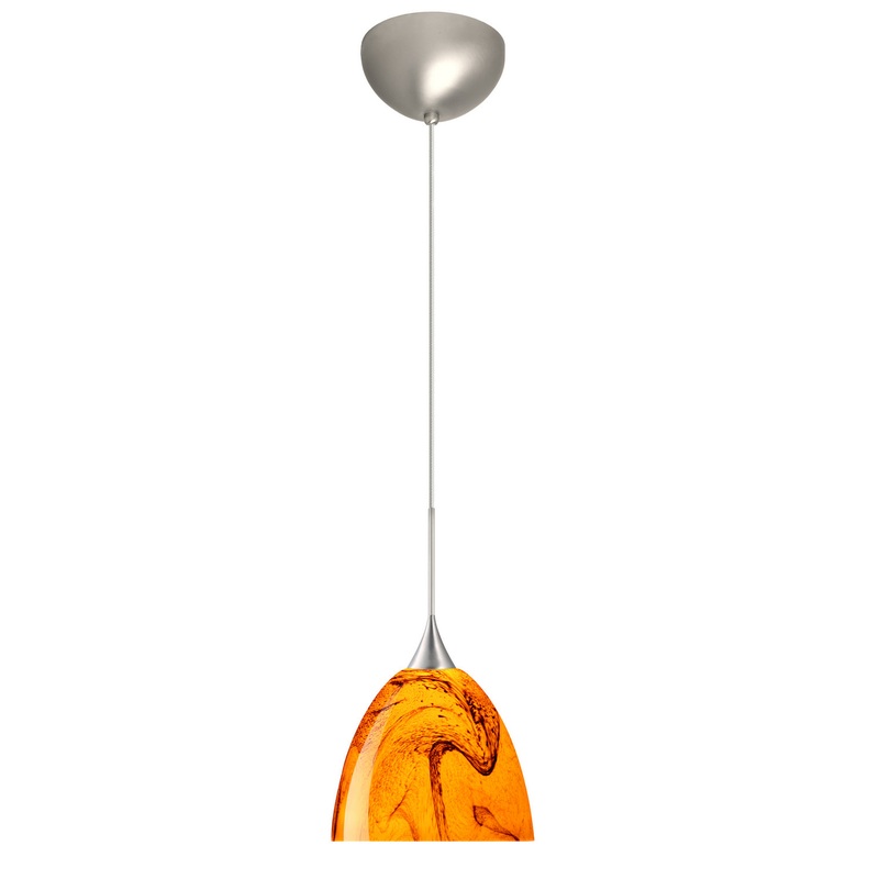 Besa 1XC-7570HB-SN Sasha One Light Pendant Satin Nickel (Discontinued)