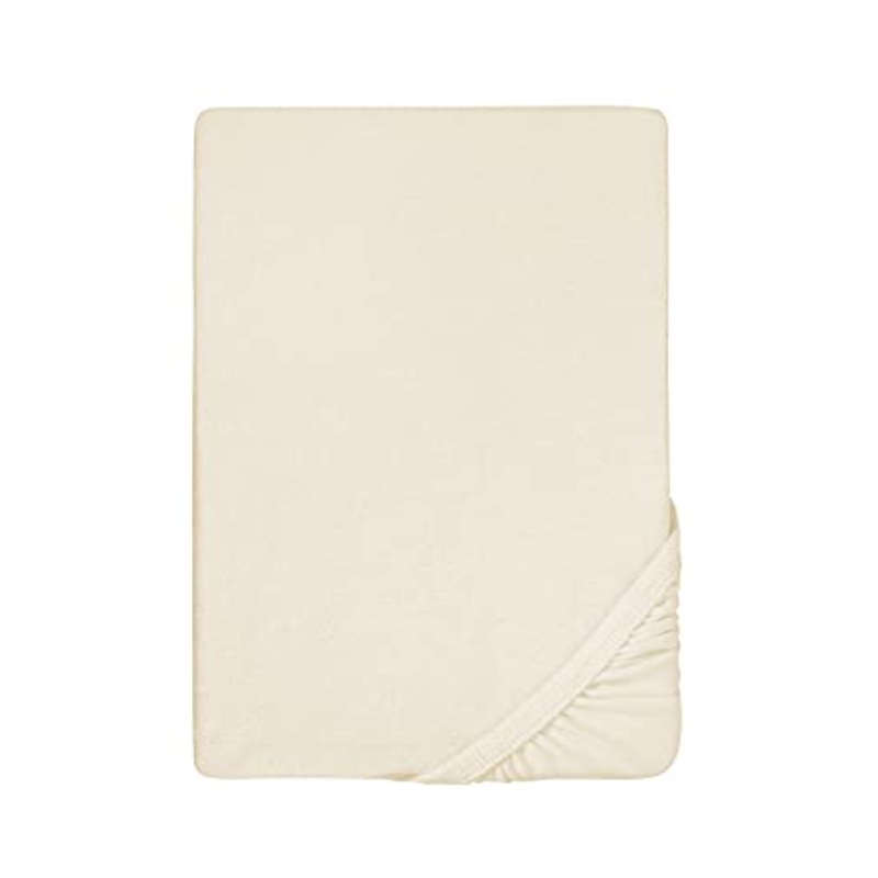 Biberna 0012344 Lenzuolo Frottee-Stretch (Altezza Materasso max. 22 cm) 1X 140X200 cm > 160X200 cm, Natura