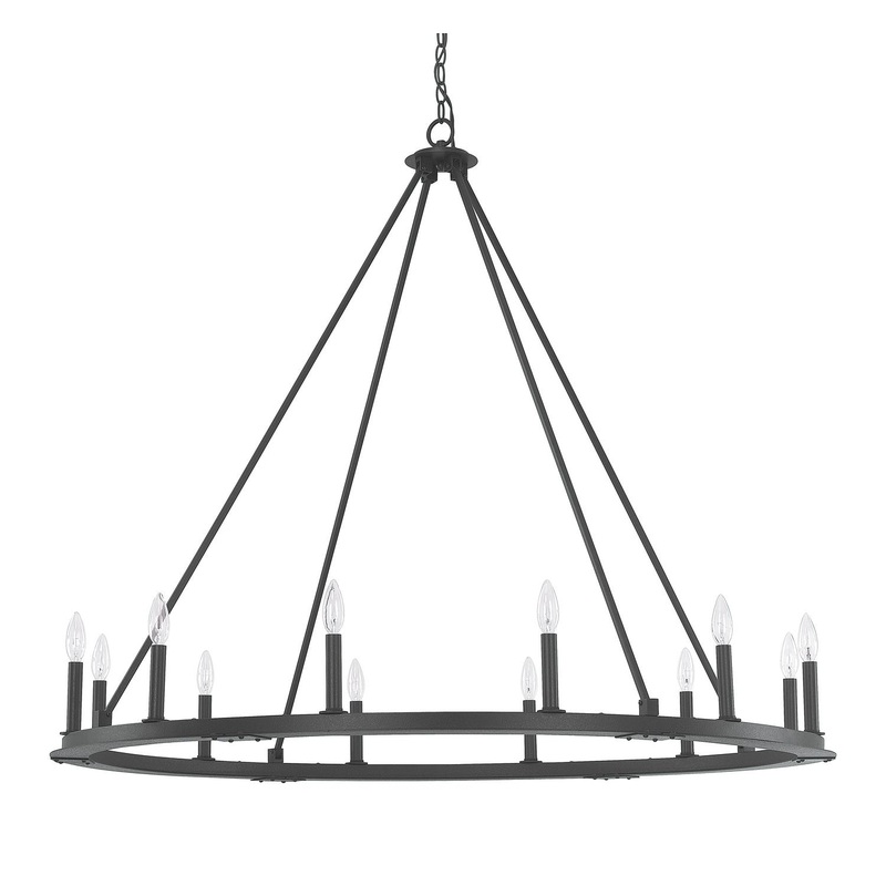 Capital Lighting 4912BI-000 Pearson 12 Light Chandelier Black Iron
