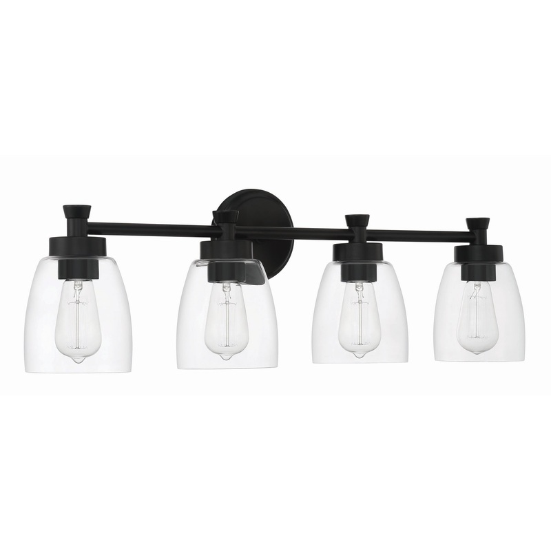 Craftmade 12730FB4 Henning Four Light Vanity Flat Black