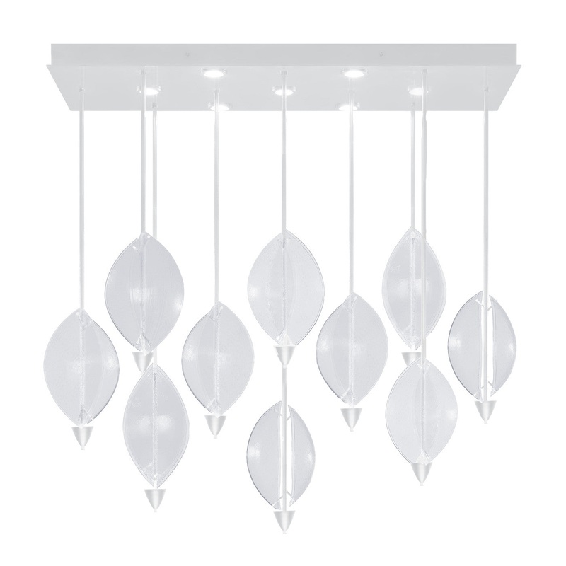 Embark 59″W Rectangular Pendant White/Clear