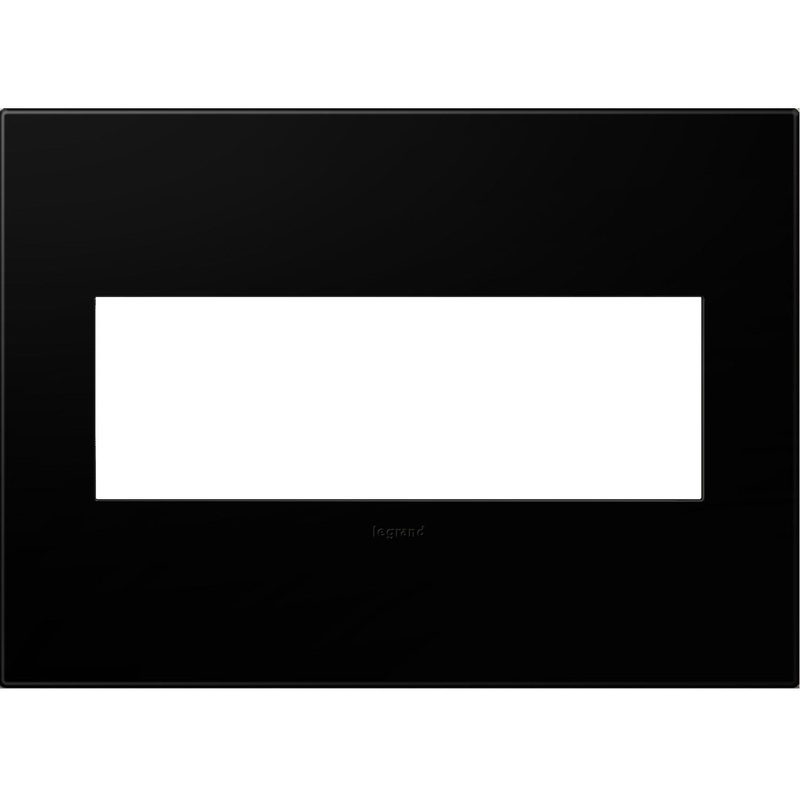 Gang Wall Plate from the Adorne Collection in Black Ink Finish by Legrand