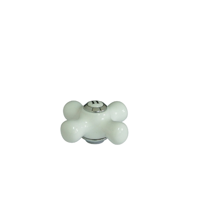 KSH3601PXH Hot Porcelain Cross Handle, Polished Chrome