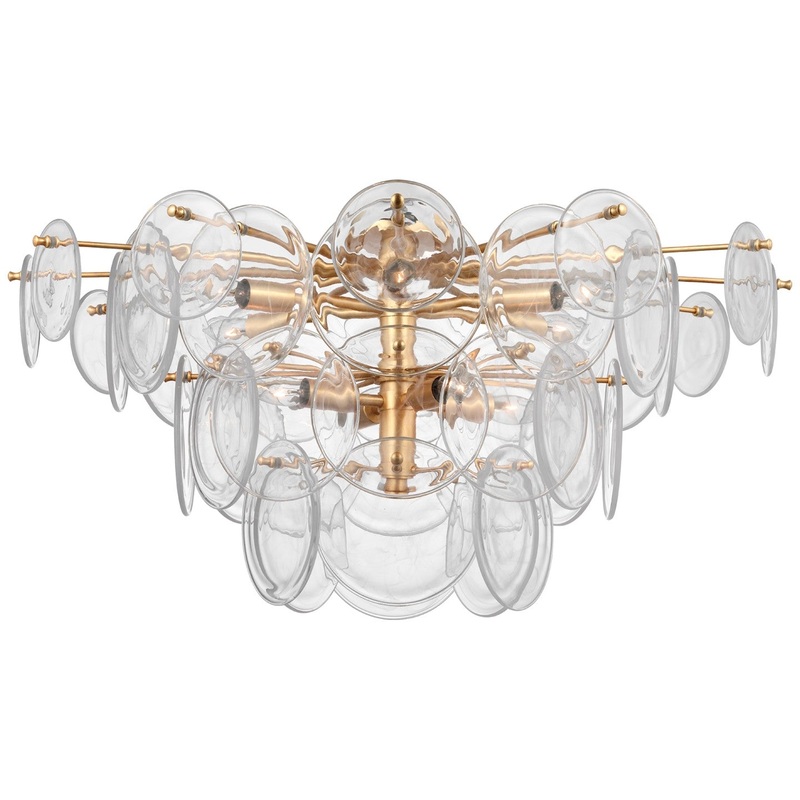 LED Flush Mount from the Loire Collection in Gild Finish by Visual Comfort Signature