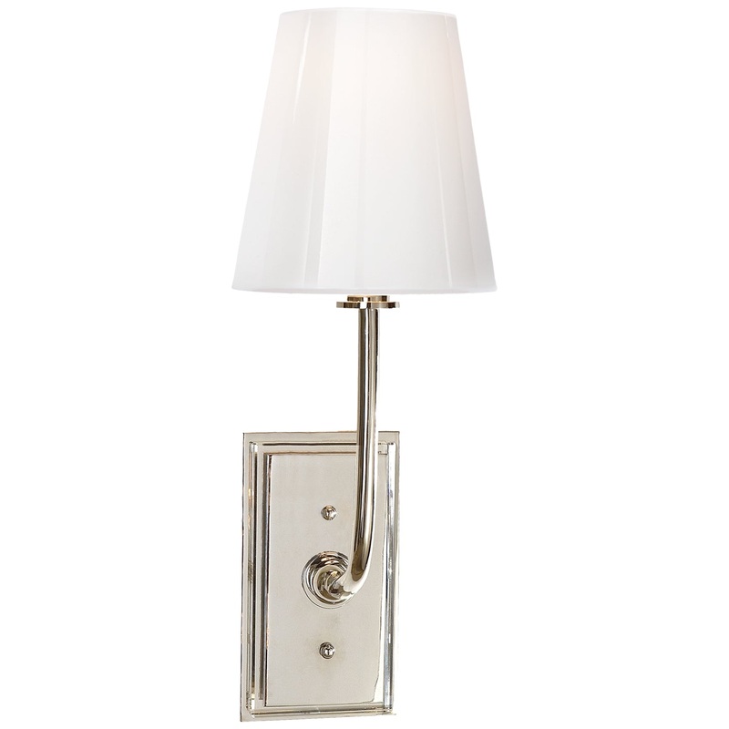 One Light Wall Sconce from the Hulton Collection in Polished Nickel Finish by Visual Comfort Signature