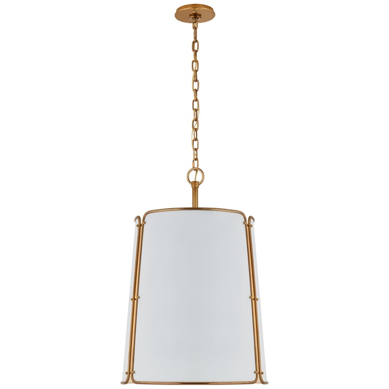 Six Light Pendant from the Hastings Collection in Hand-Rubbed Antique Brass Finish by Visual Comfort Signature