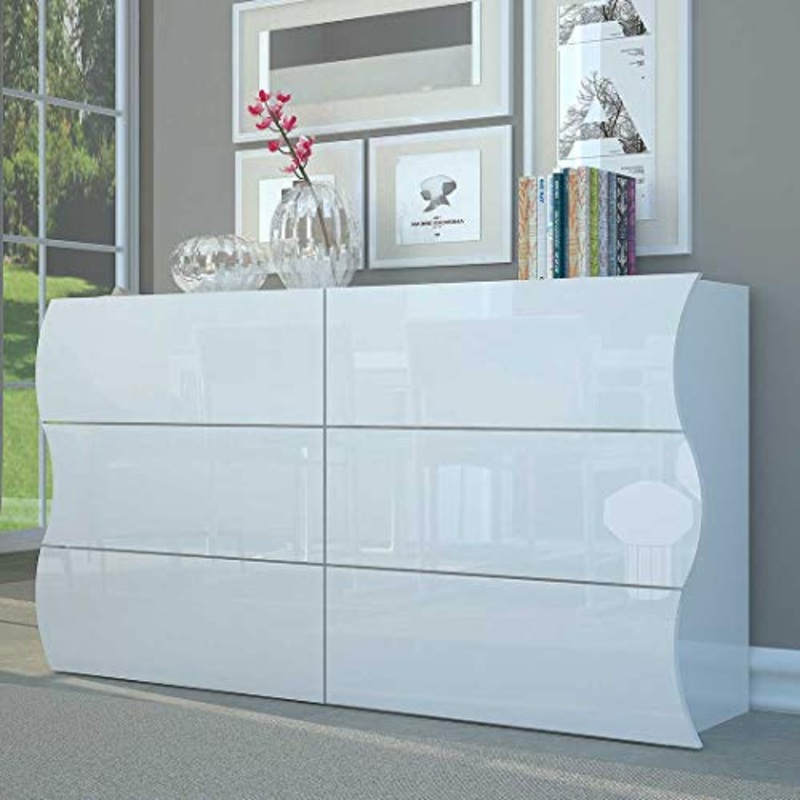 Stilprojectstore Com 6 Cassetti Bianco Lucido – Onda – Made in Italy