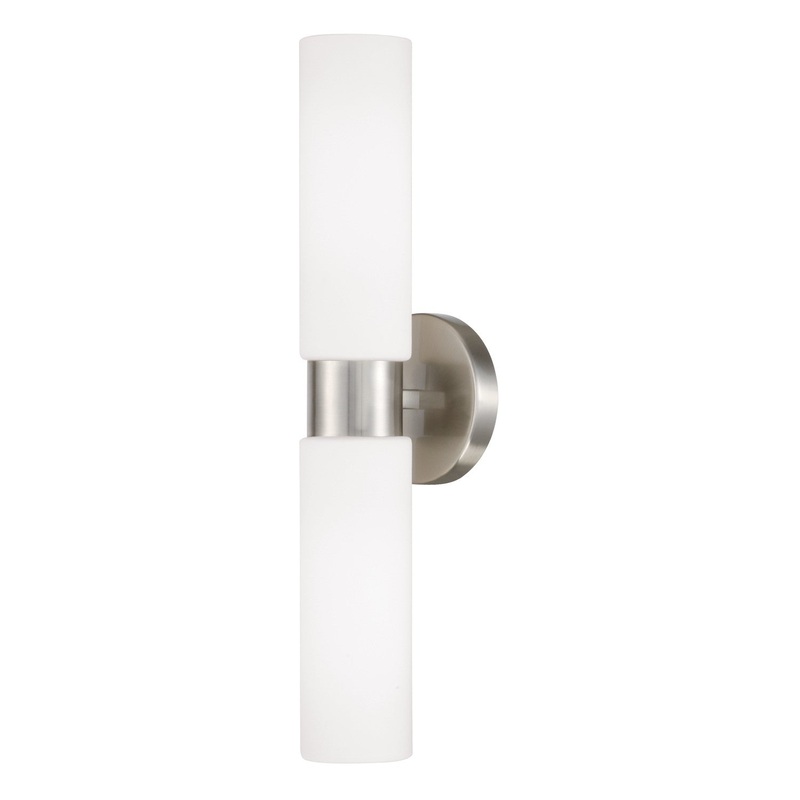 Two Light Wall Sconce from the Theo Collection in Brushed Nickel Finish by Capital Lighting