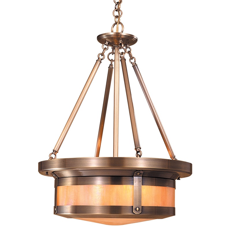 Arroyo BCMH-20GW-AB Berkeley Four Light Pendant Antique Brass