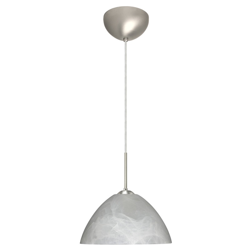 Besa 1JC-420152-LED-SN Tessa One Light Pendant Satin Nickel