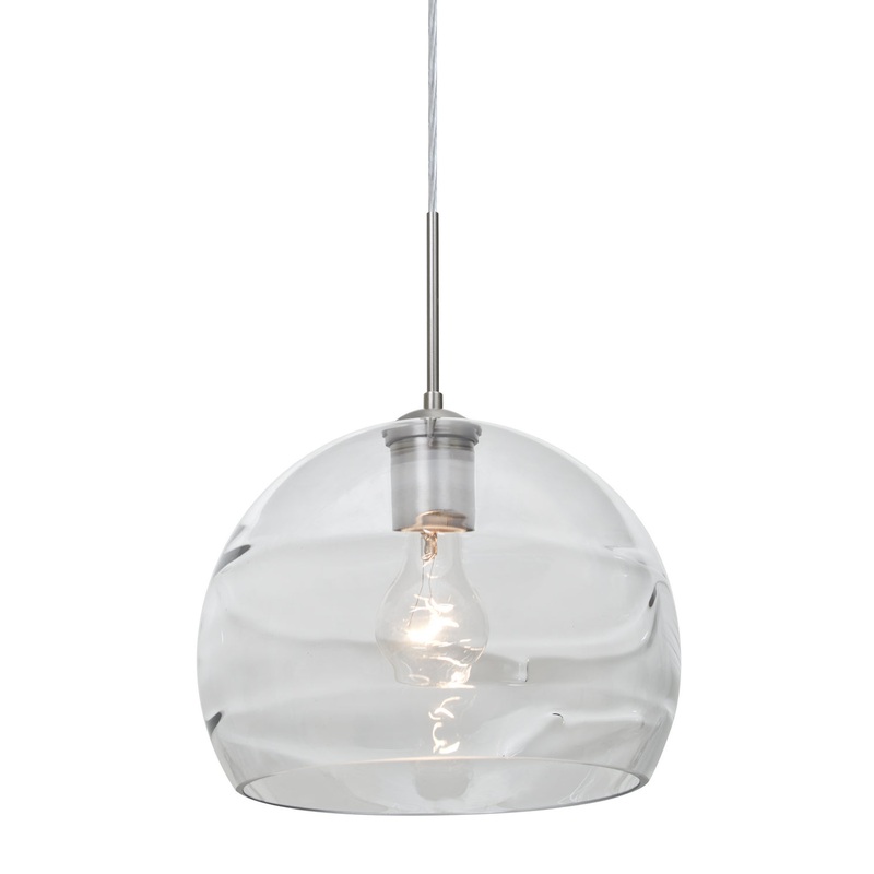 Besa 1JT-SPIR10CL-SN Spirit One Light Pendant Satin Nickel