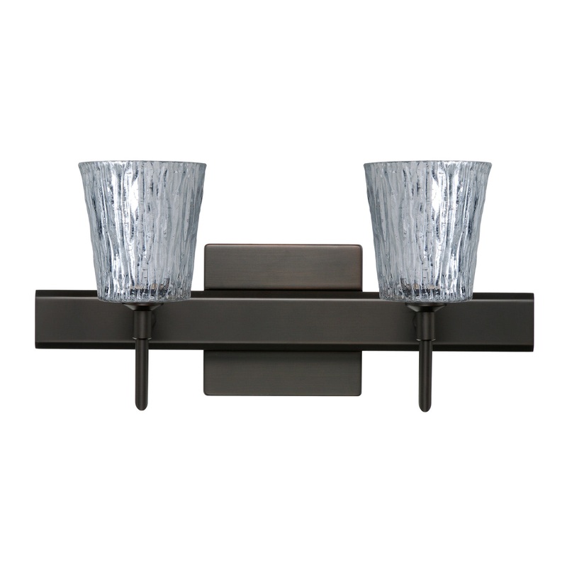 Besa 2SW-5125SF-BR-SQ Nico Two Light Wall Sconce Bronze