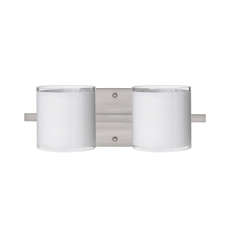 Besa 2WS-7180SF-SN Pogo Two Light Wall Sconce Satin Nickel