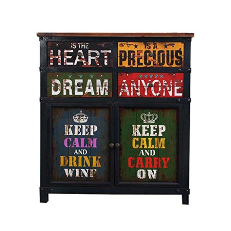 Chx Cabinet – Armadietto a cassetto a Quattro sportelli con Doppia Porta di pompaggio Armadietto Domestico Piccolo Armadietto a Grande capacit Retro