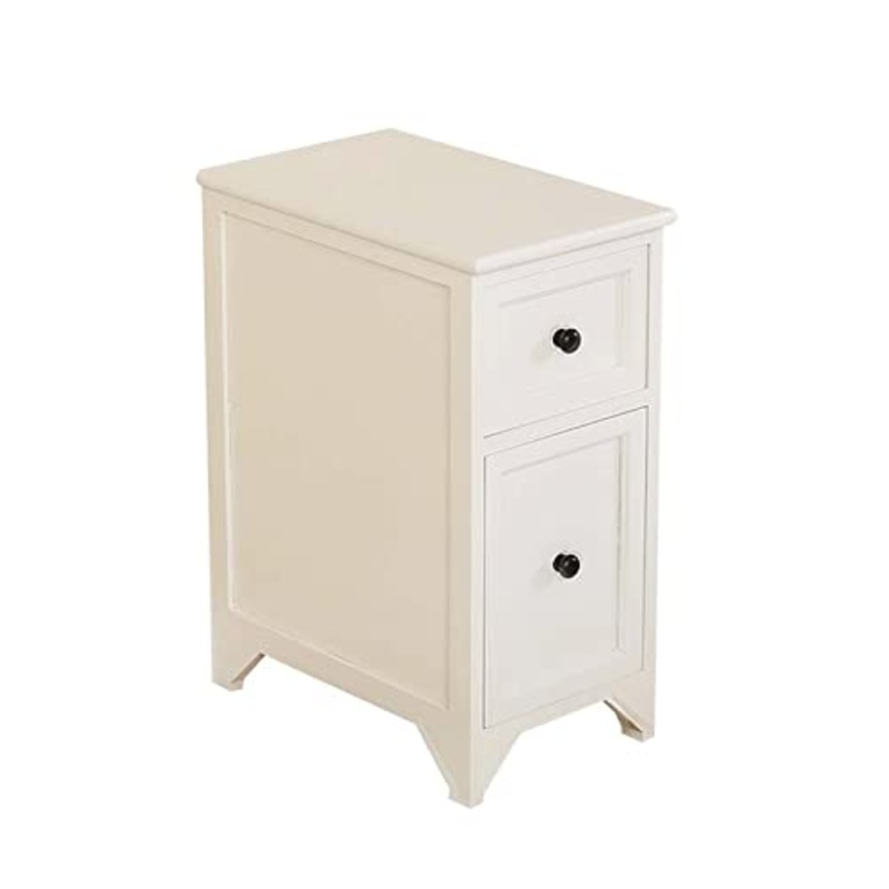 Comodino HAIZHEN Armadio Stretto, for Camera da Letto, Piccolo Tavolo 2 cassetti/Completamente assemblato/Risparmia Spazio (Size : 25 * 40 * 53cm)
