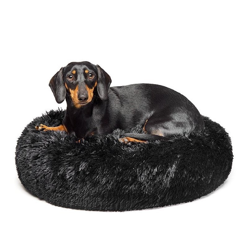 Fur King “Aussie” Calming Dog Bed  – Black – 60 CM – Small