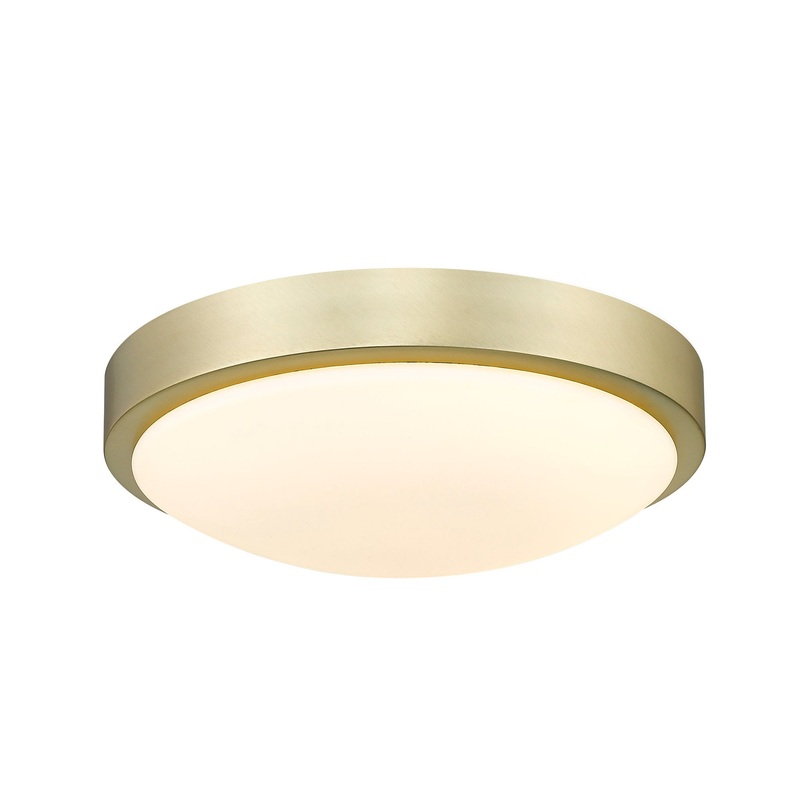 Gabi 10″ Flush Mount in Brushed Champagne Bronze with Opal Glass