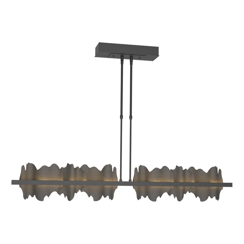 Hildene Large LED Pendant Black Natural Iron
