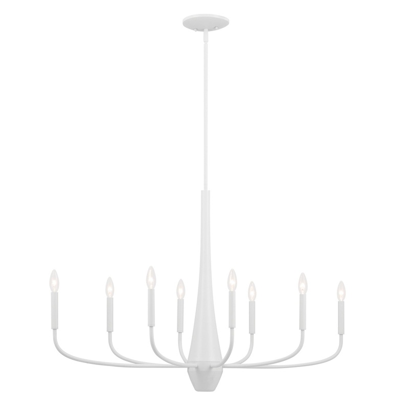 Kichler 52528WH Eight Light Chandelier, White