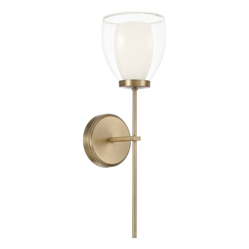 One Light Wall Sconce from the Joss Collection in Aged Brass Finish by Capital Lighting
