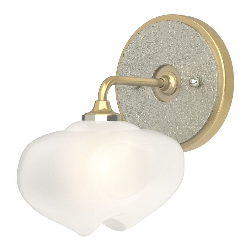Ume 1-Light Curved Arm Bath Sconce Modern Brass Sterling