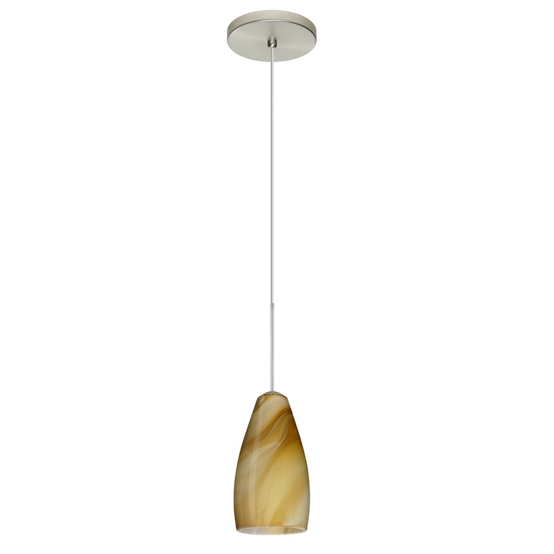 Besa 1XT-7198HN-SN Karli One Light Pendant Satin Nickel